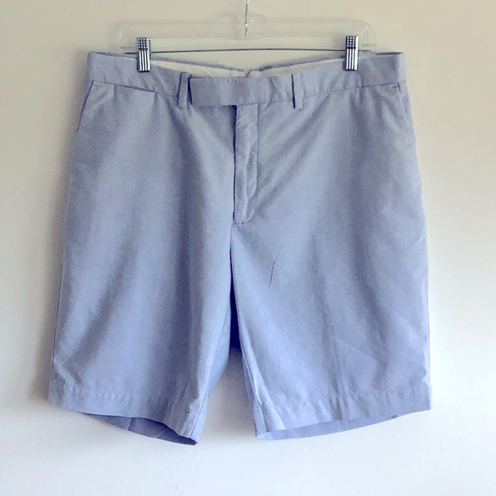 Polo Ralph Lauren Mens Size 36 Blue Chino Shorts Casual Preppy Cotton Flat Front